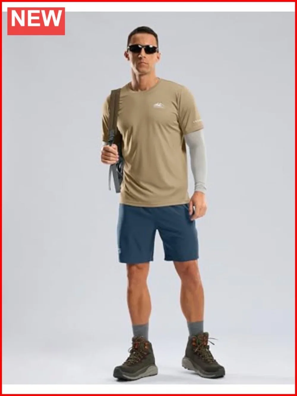 Men's UPF 50+ Sun Protection Swim Shirt Rash Guard Quick Dry 4-Way Stretch